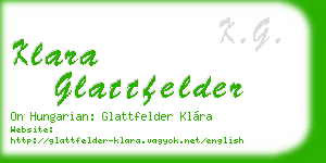 klara glattfelder business card
